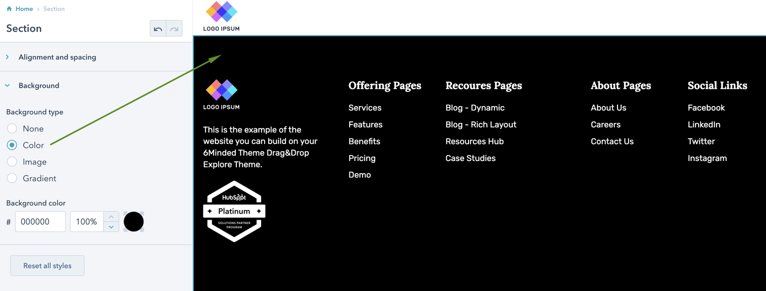 footer-color-section